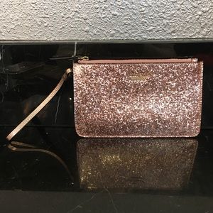 Kate Spade Pink Glitter Wristlet